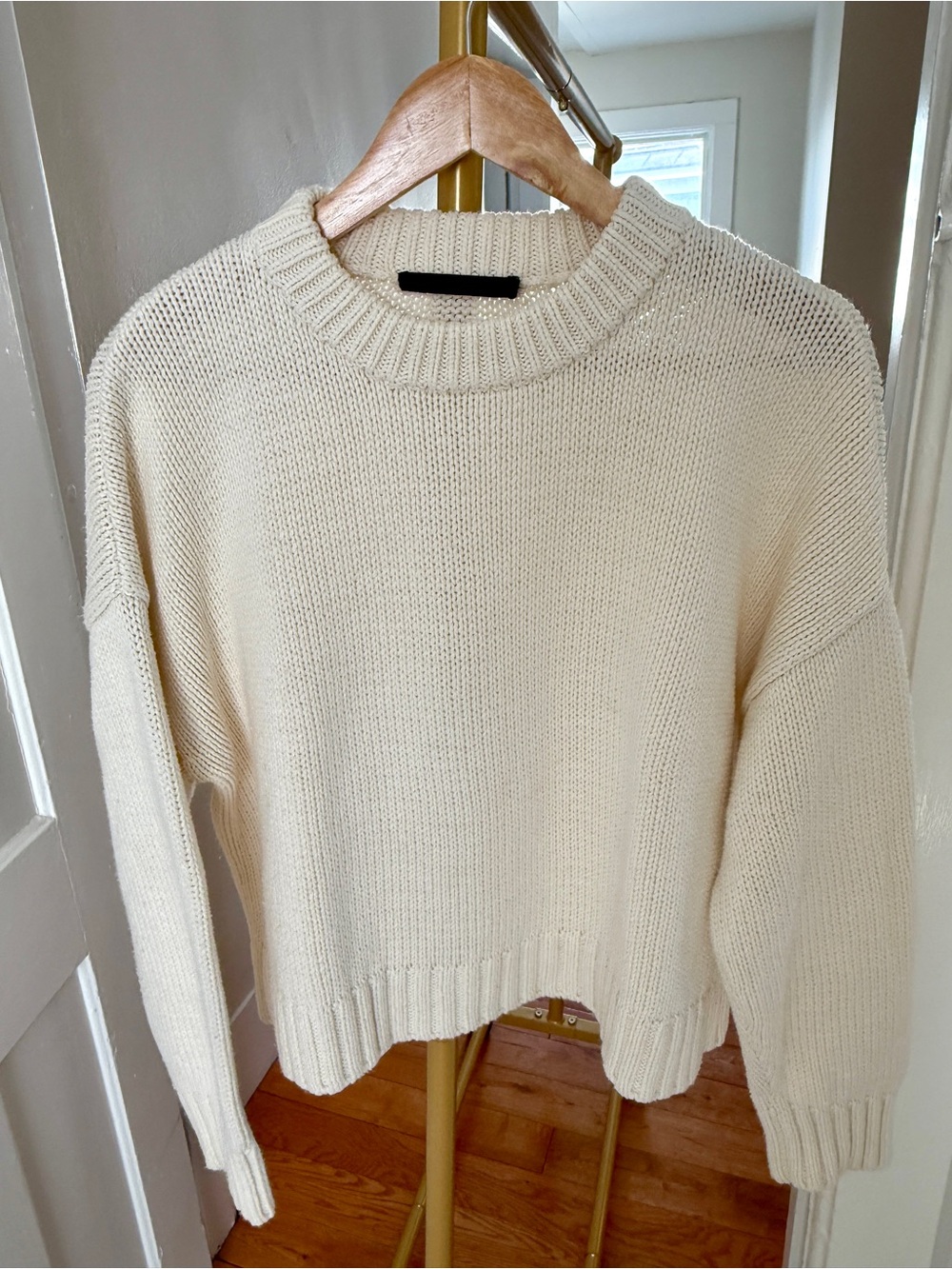 Jenni Kayne Foster Knit Sweater Cream Small